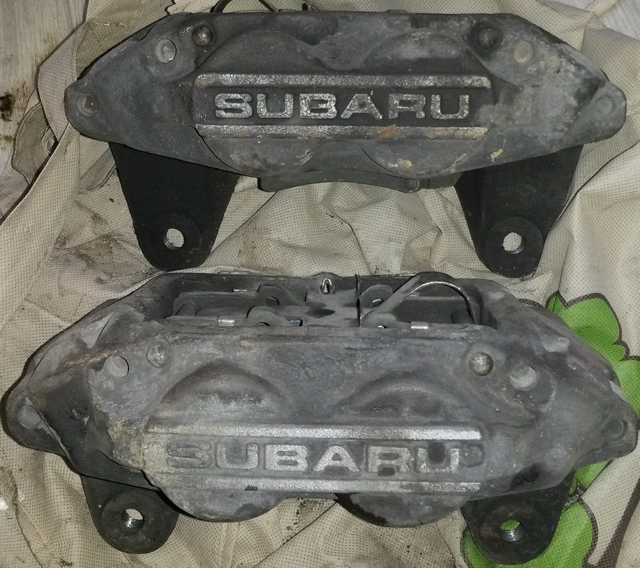 Суппорта 4 поршня (пришли) — Subaru Impreza (GE/GH), 2 л, 2008 года ...