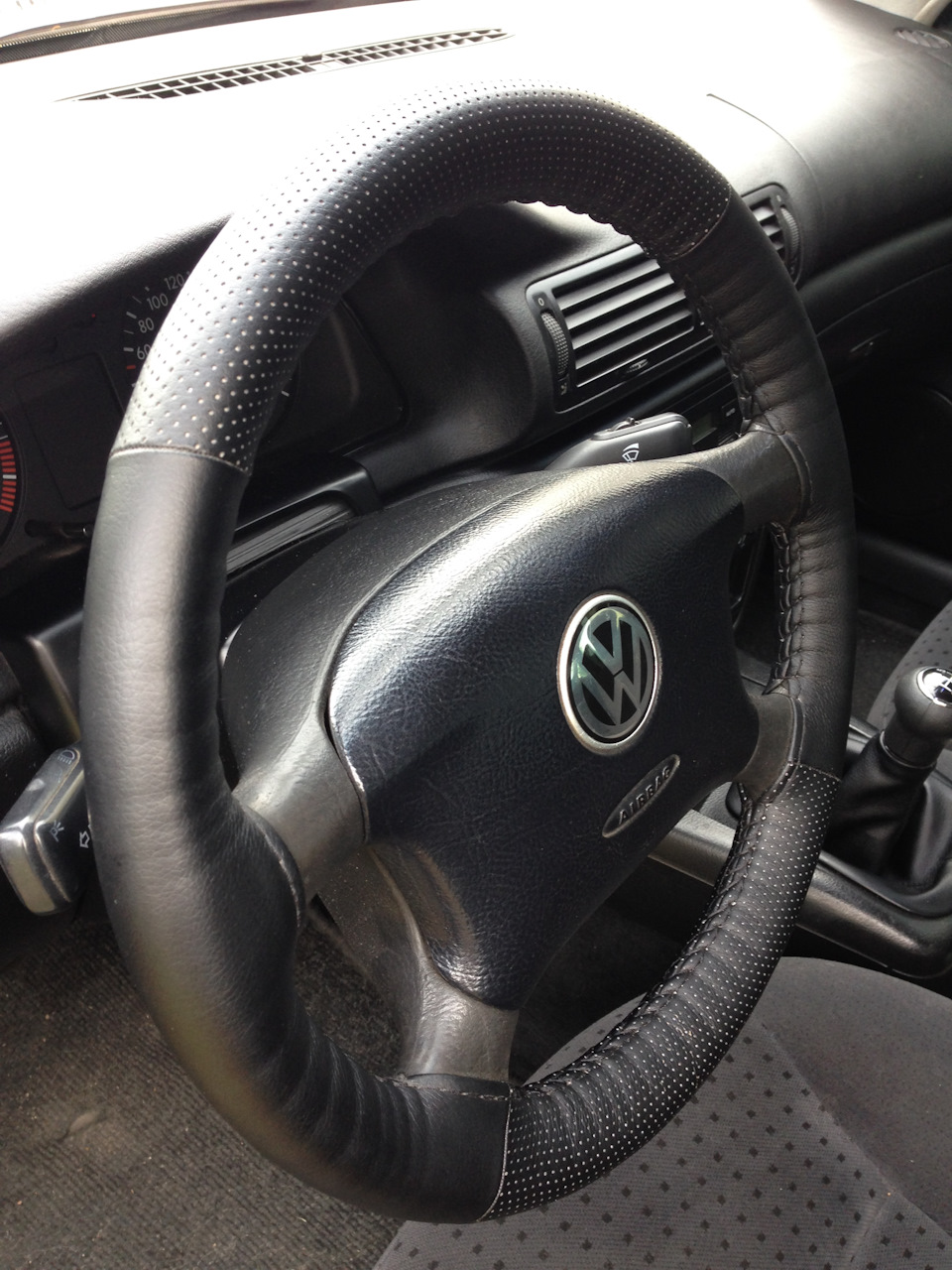 Руль в экокожу дубль №2 — Volkswagen Passat B5, 1,6 л, 2000 года ...