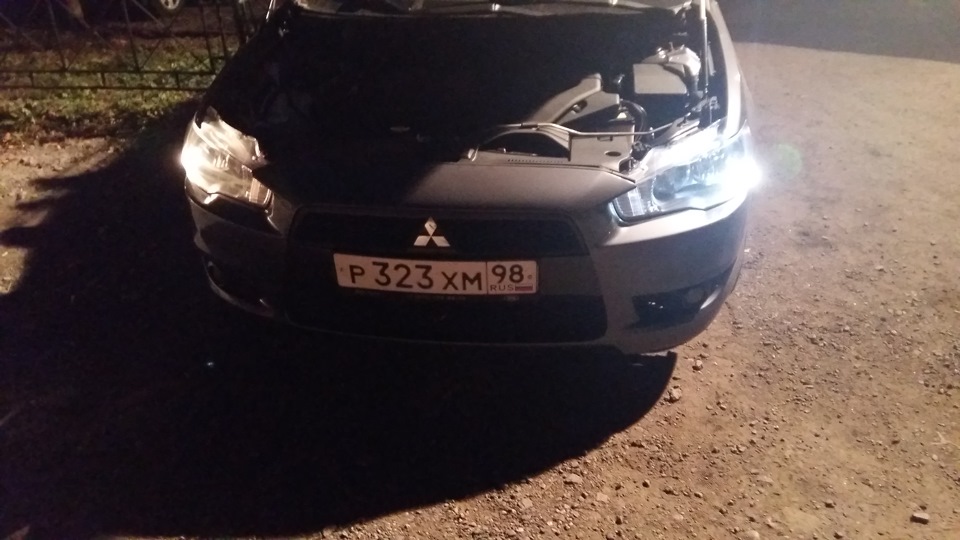 Светодиоды в габариты — Mitsubishi Lancer X, 1,5 л, 2008 года ...