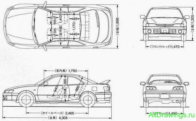 Toyota mark 2 чертеж