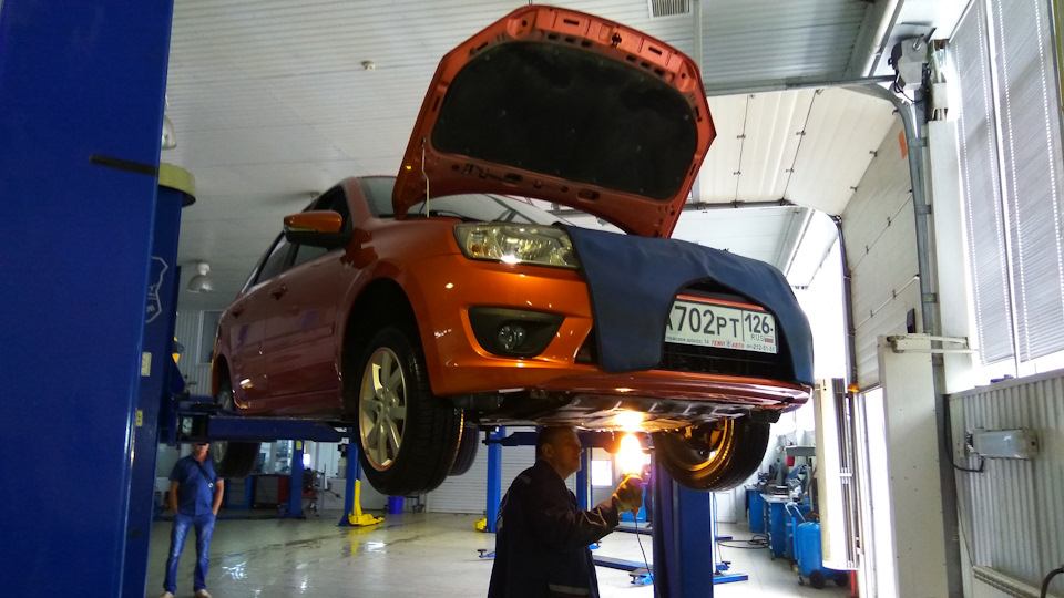 ТО-4 и сайлентблоки — Lada Гранта Лифтбек (1G), 1,6 л, 2014 года ...