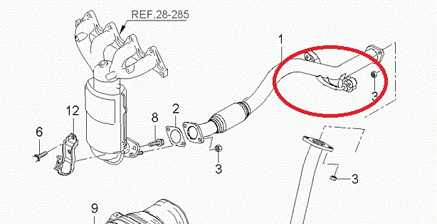 Схема выхлопной системы киа рио 3