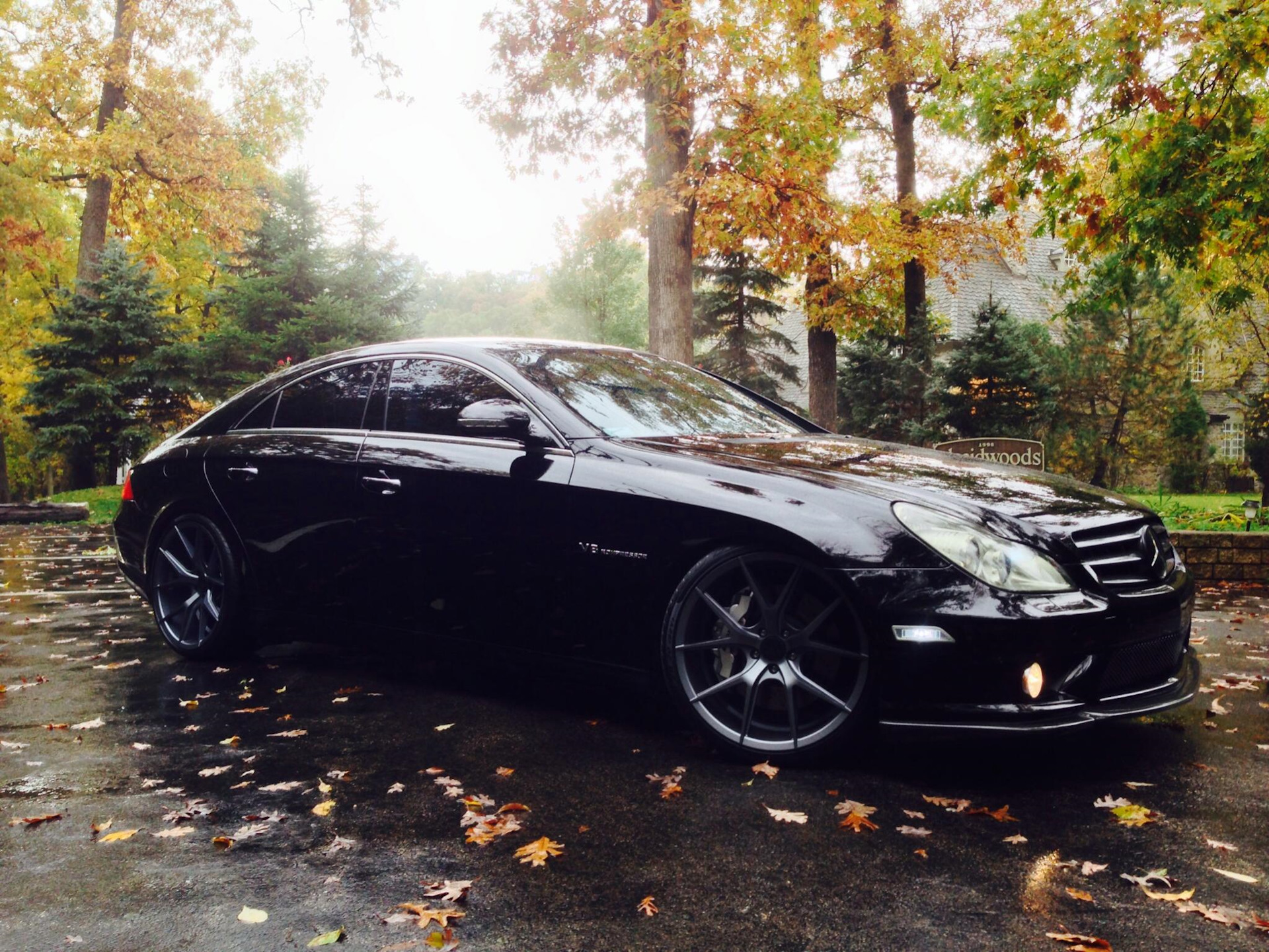 Black Mercedes Benz CLS 219