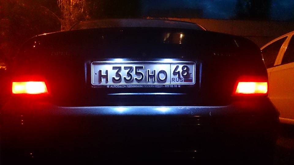подсветка номера — Opel Vectra B, 1,8 л, 2000 года | электроника | DRIVE2