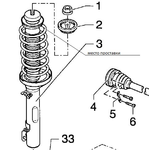 Передняя подвеска шкода октавия а5 схема