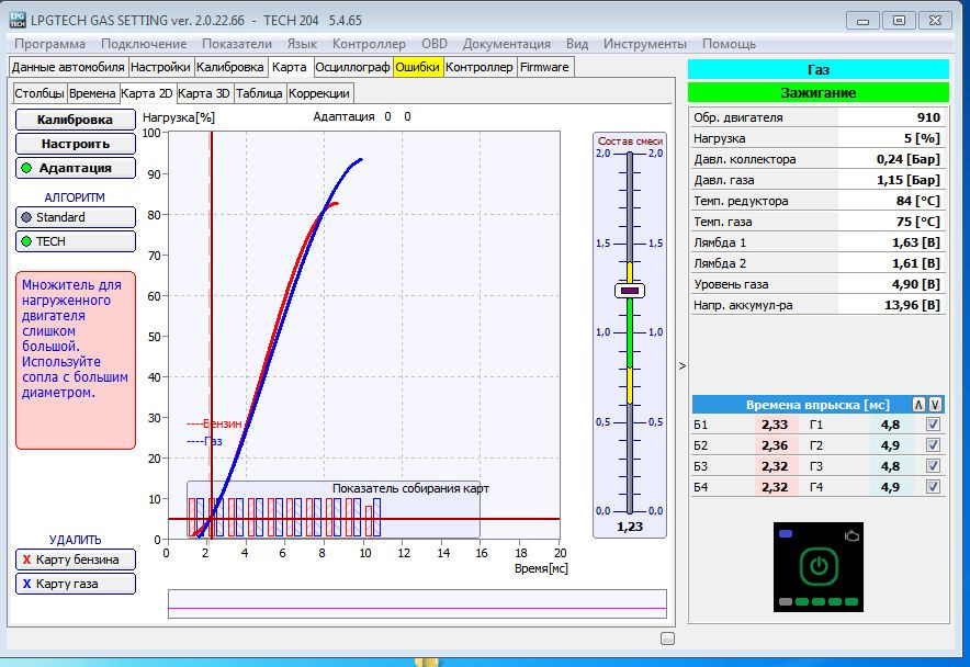 Программы гбо. Tech 204 ГБО форсунки. ГБО LPG Tech 204 программа. Программа для газового оборудования Tech-204.