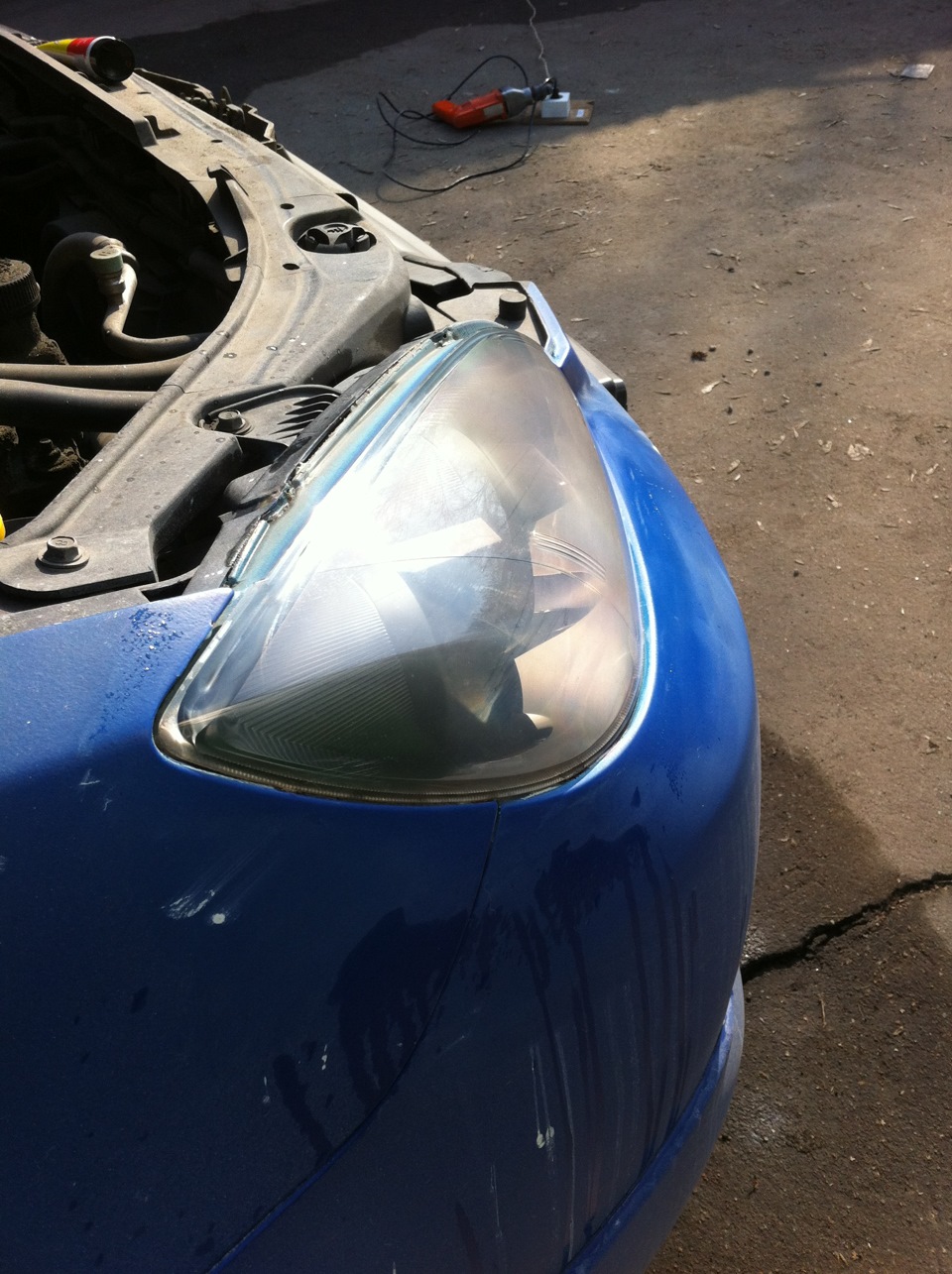 Alloy headlight polishing outside  inside polishing