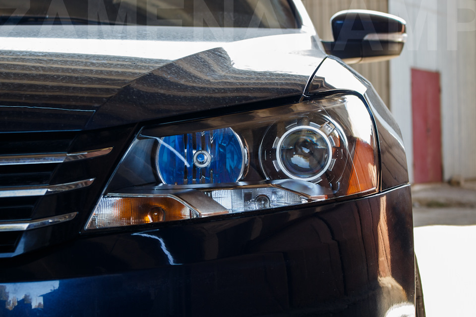 VOLKSWAGEN PASSAT B7 установка биксеноновых линз 3.0 дюйма — ZAMENALAMP ...