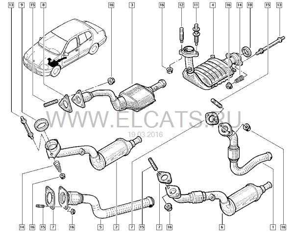 приёмная часть renault symbol приёмная часть renault symbol