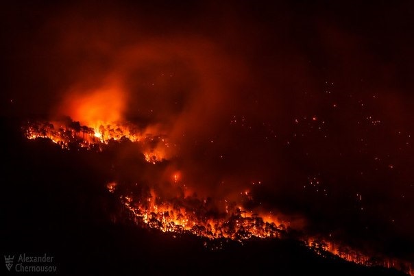 Пожар в 2012 году. Ночной пожар в Ялте. В Ялте пожар 5 июня. Пожар на ай Петри фото с ОСТ. Узбекистан.