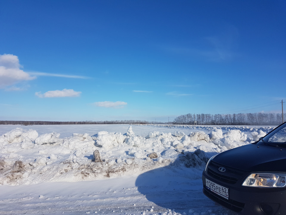 Степь да степь кругом… — Lada Гранта, 1,6 л, 2012 года | фотография ...
