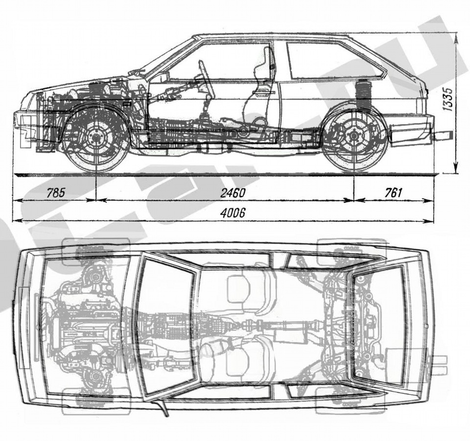 Схема автомобиля ваз 2114