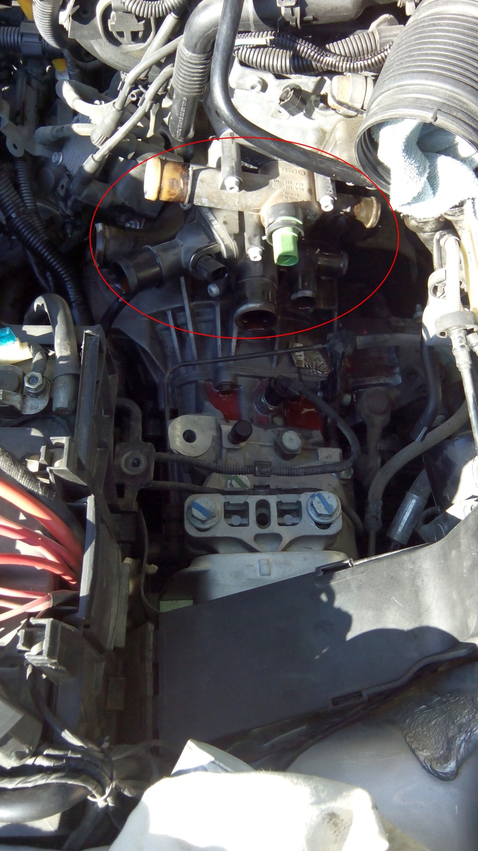 Как снять термостат шкода октавия Замена термостата в сборе. - Skoda Octavia A4 Mk1, 1,6 л, 2007 года своими рукам
