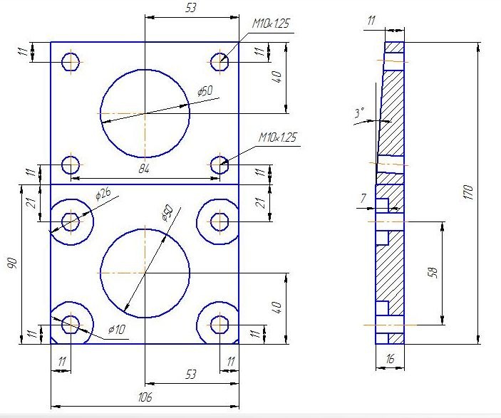 Москвич 2141 чертеж
