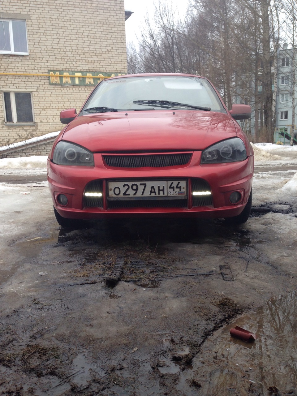 Установка ДХО — Lada Калина Хэтчбек (1G), 1,6 л, 2007 года ...