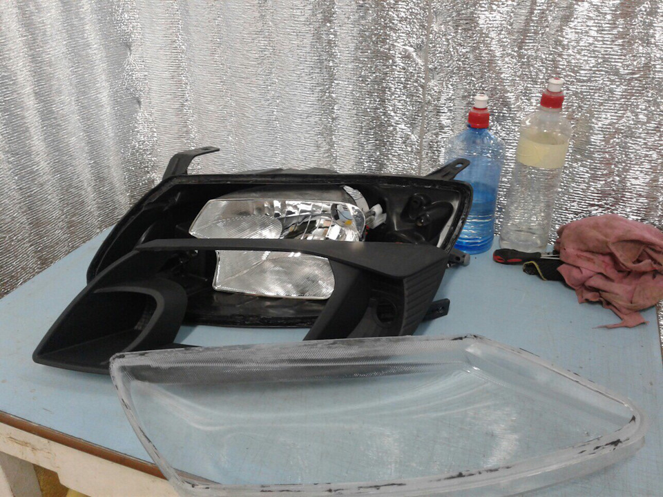 Биксенон+ангельские глазки — Lada Гранта (1G), 1,6 л, 2013 года ...