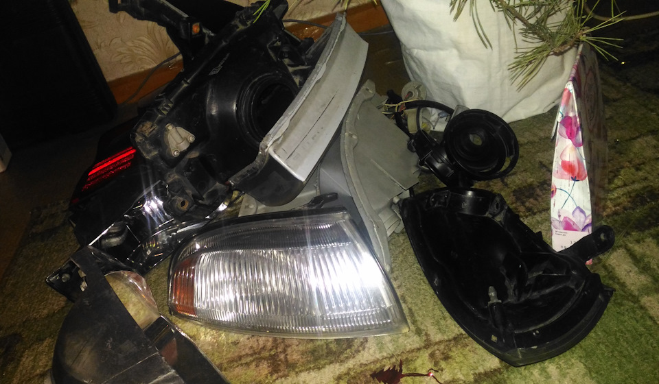 Надоели тусклые фары с пожелтевшим стеклом! — Toyota Carina (6G), 1,5 л ...