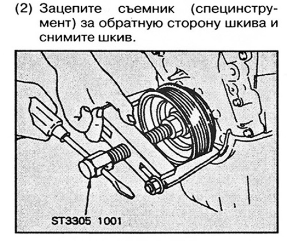 Сальник коленвала передний где находится схема