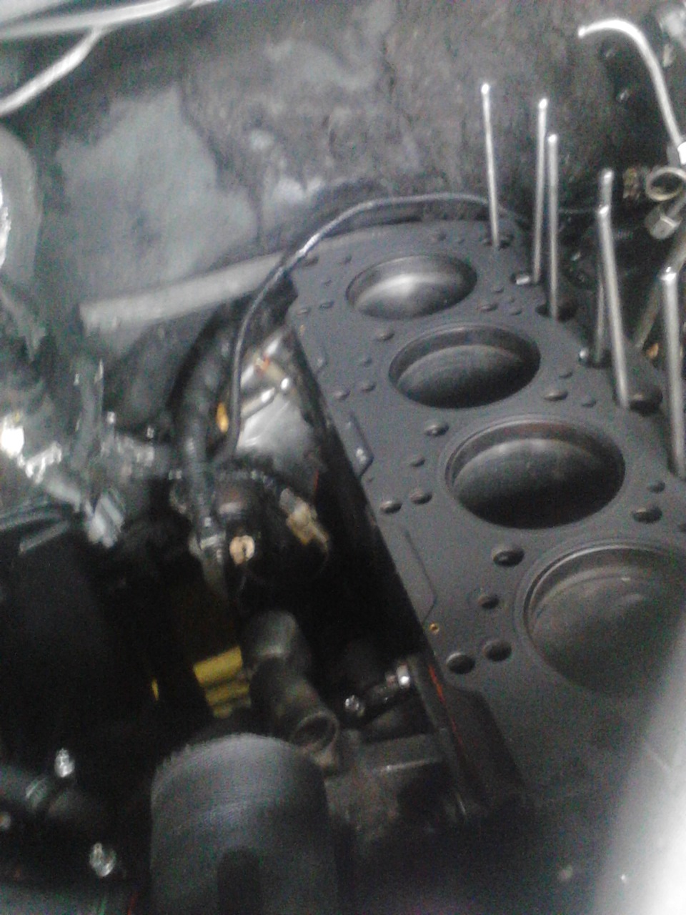 Установка прокладки ГБЦ — Jeep Grand Cherokee (WJ), 2,5 л, 2001 года ...