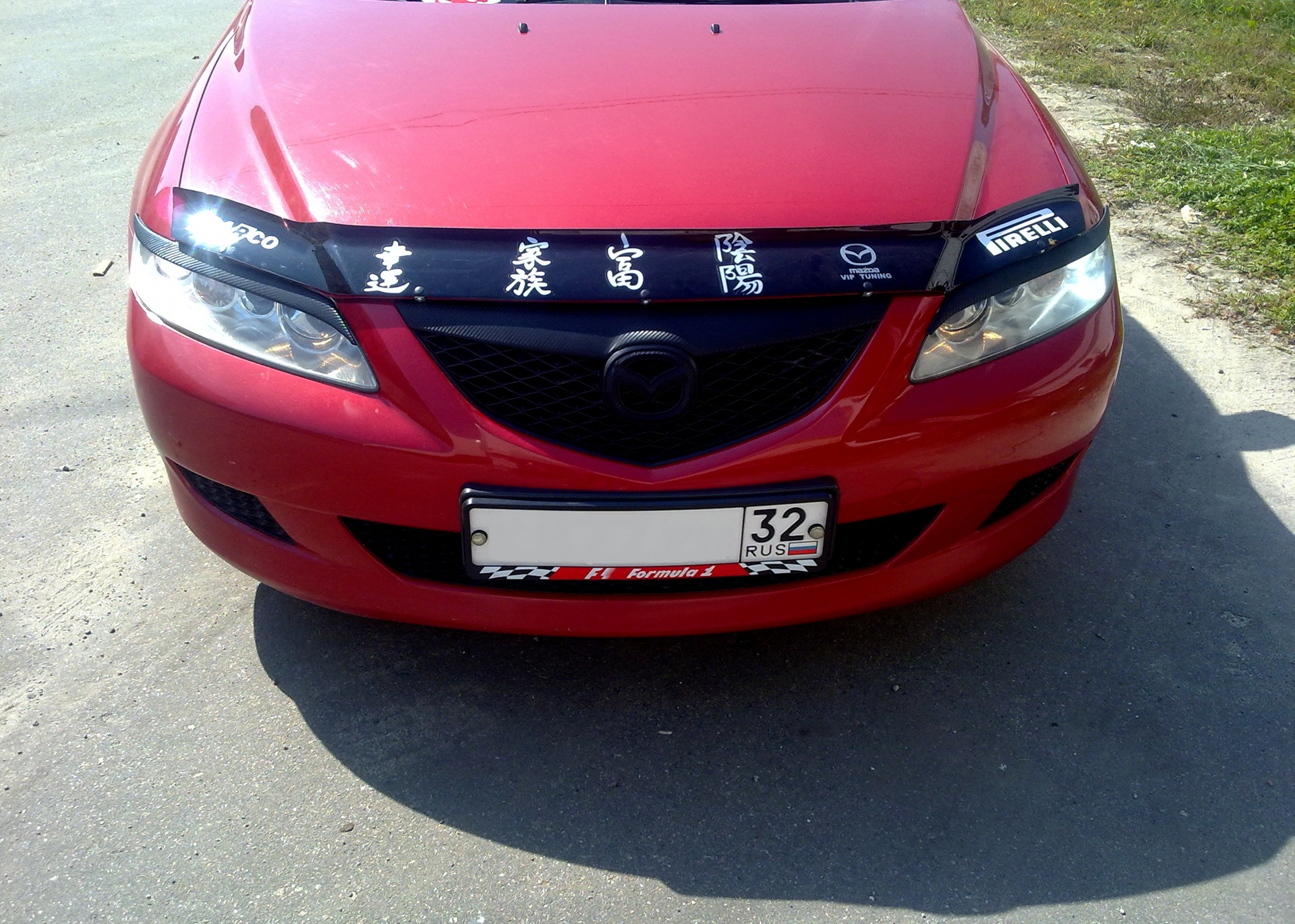Реснички на Red Style в карбон — Mazda 6 (1G) GG, 2 л, 2005 года ...