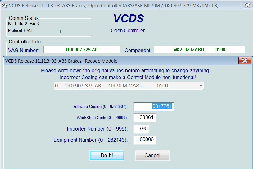 Эбу не отвечает vcds