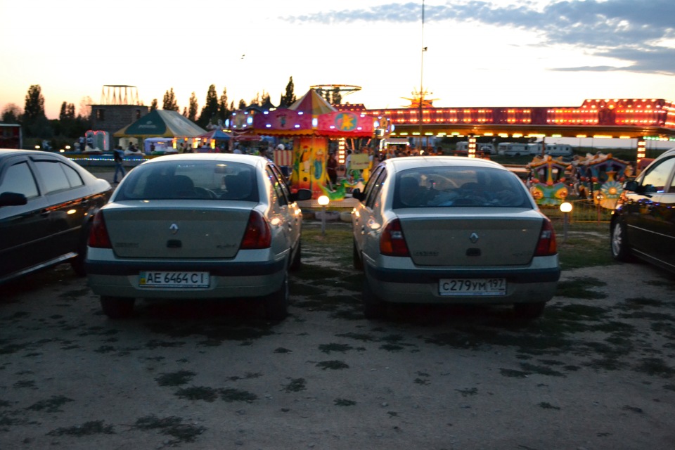 Задние фонари в стиле USA (на машине) — Renault Clio Symbol, 1,4 л ...