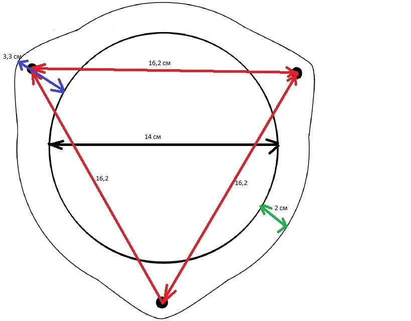 Размер проставочных колец под 16 динамики чертеж