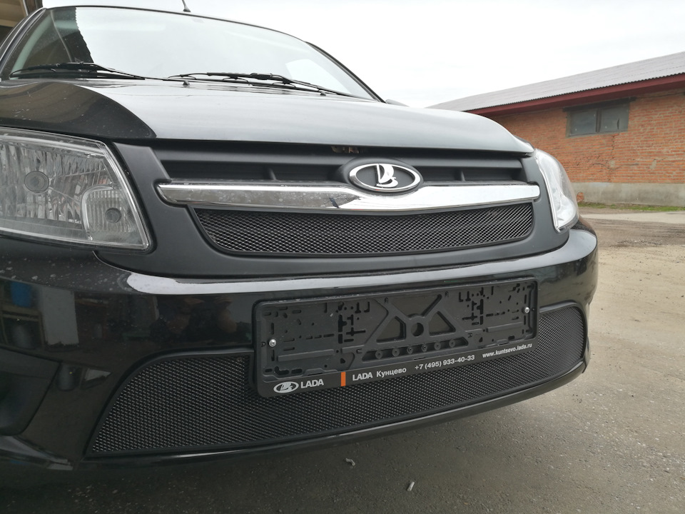 #3.РГИ-135 + сетка в бампер. — Lada Гранта Лифтбек (1G), 1,6 л, 2017 ...