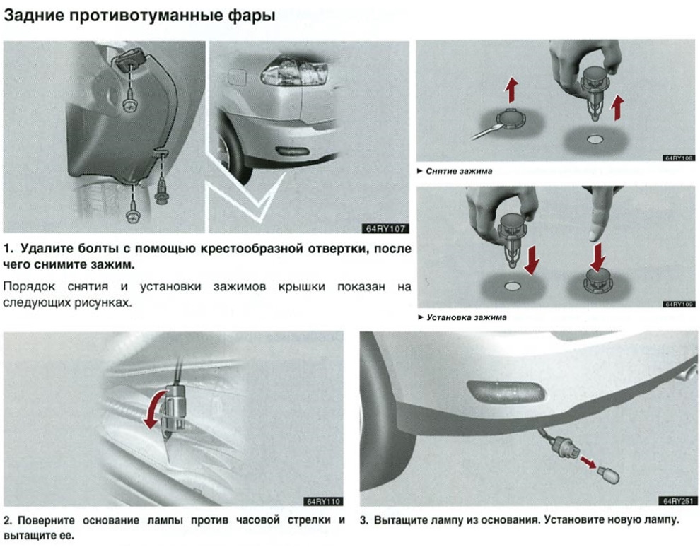 Противотуманные фары и задние противотуманные