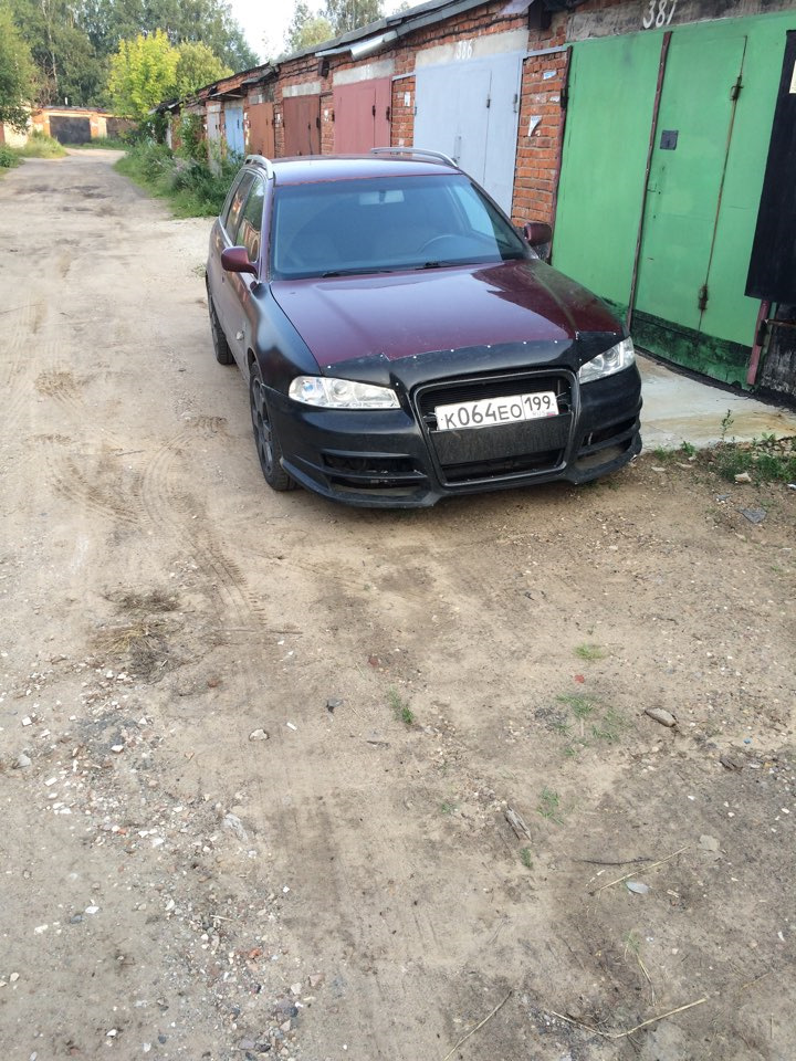 Примерка бампера накладки на капот и крыльев — Audi A4 Avant (B5), 1998 ...