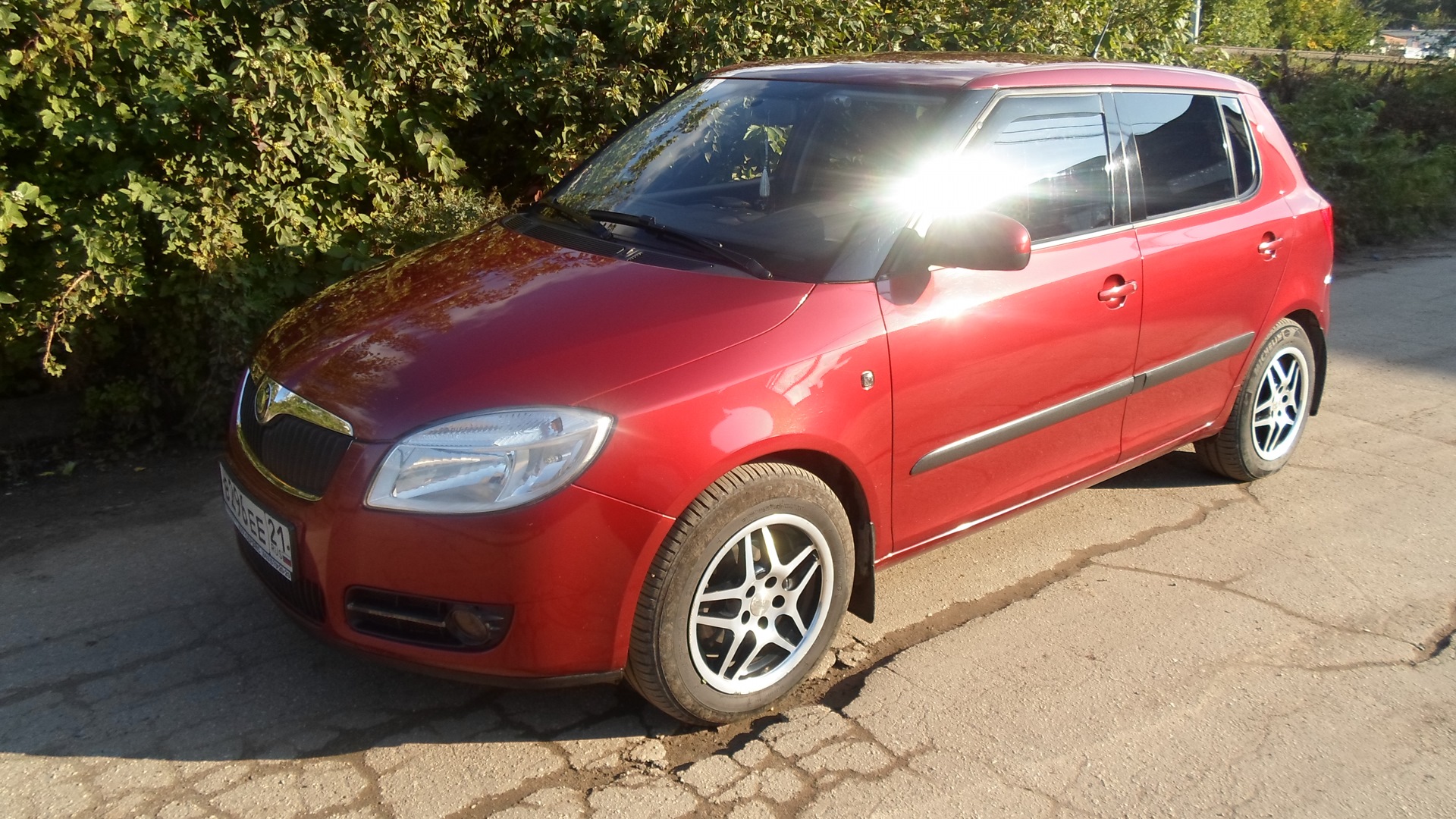 Skoda Fabia 2009 вишнёвая