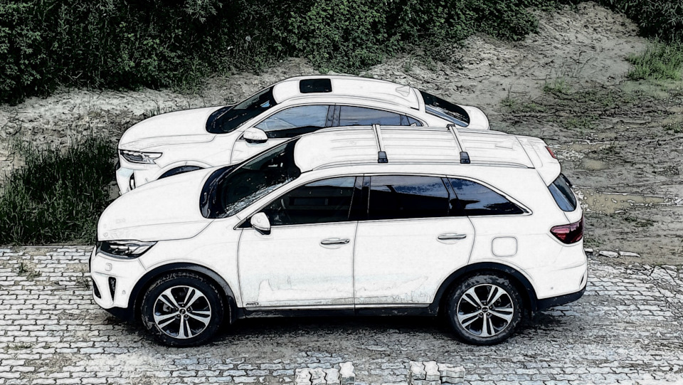 Erkul Wingcarrier v2, Багажная поперечина — KIA Sorento (3G), 3,5 л ...