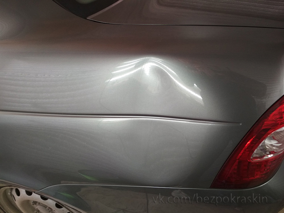 Ремонт заднего крыла приоры без покраски — DRIVE2