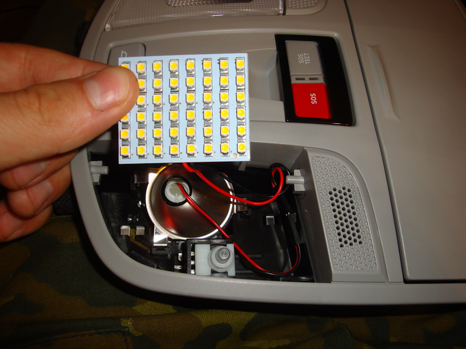 Подключение светодиодной панели к плафону. — Hyundai Tucson (TL)