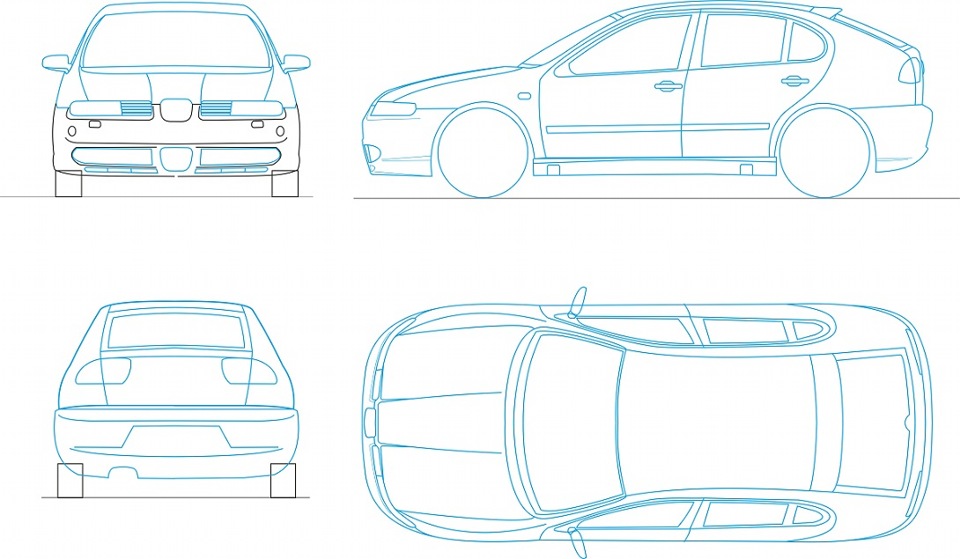 Как рисовать машину сверху