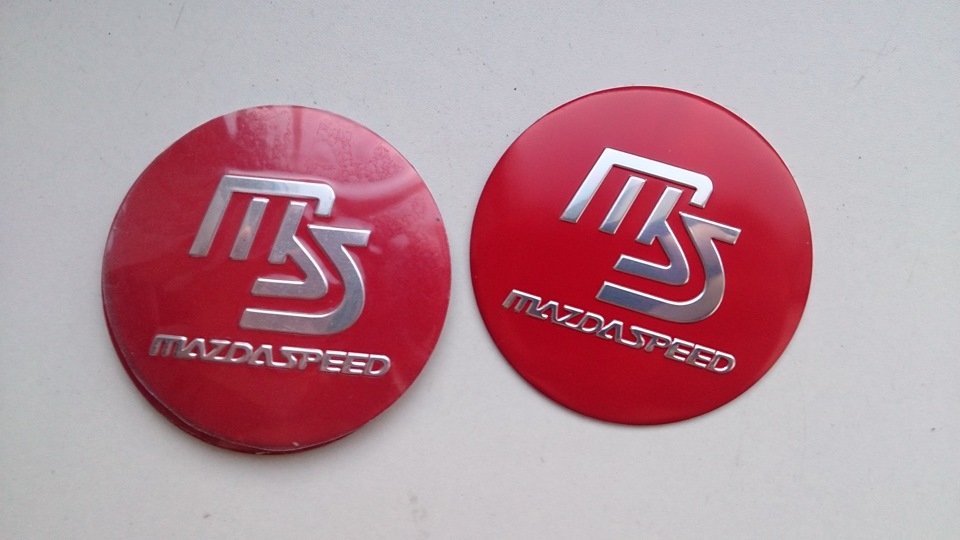 Наклейки MazdaSpeed на центральный колпачок литья — Mazda Demio (2G), 1 ...