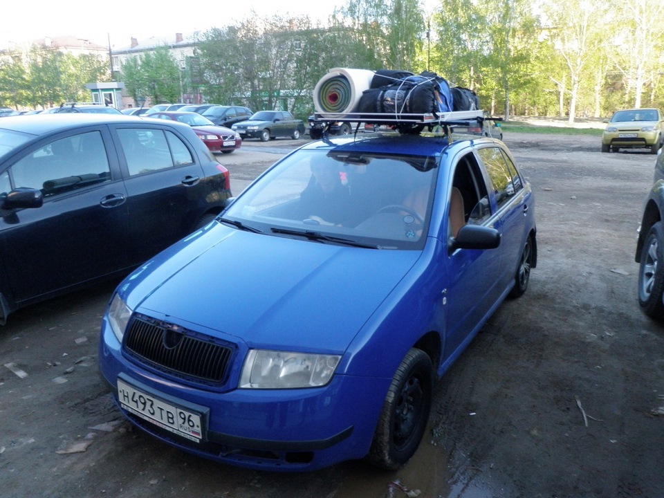 багажник на крышу skoda fabia