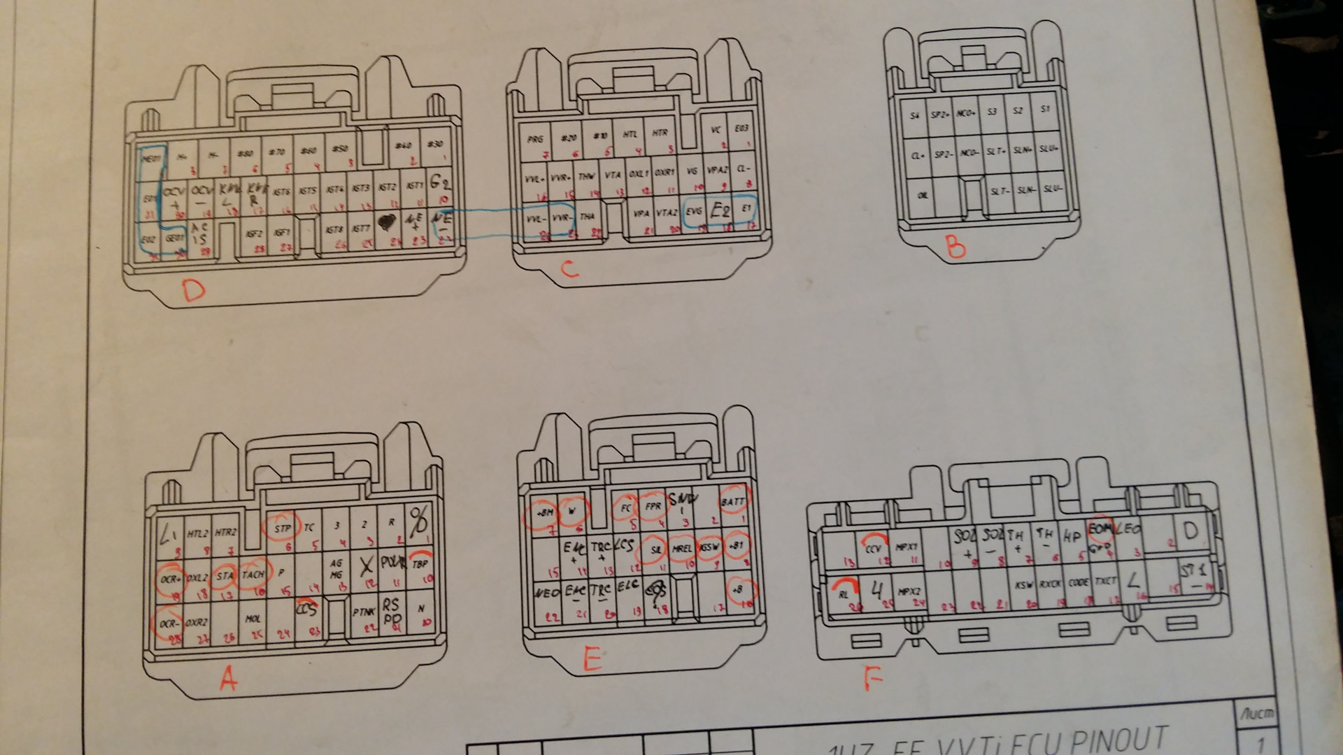 Схема подключения 3uz fe 6at