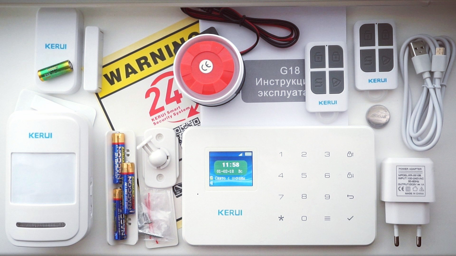 GSM сигнализация KERUI G18 DC-5V для гаража, дачи или дома. Отзыв. — DRIVE2