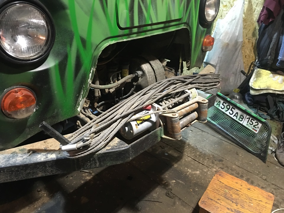 Установка вакуума от ВАЗ на УАЗ +перенос лебедки. — УАЗ 2206, 2,5 л ...