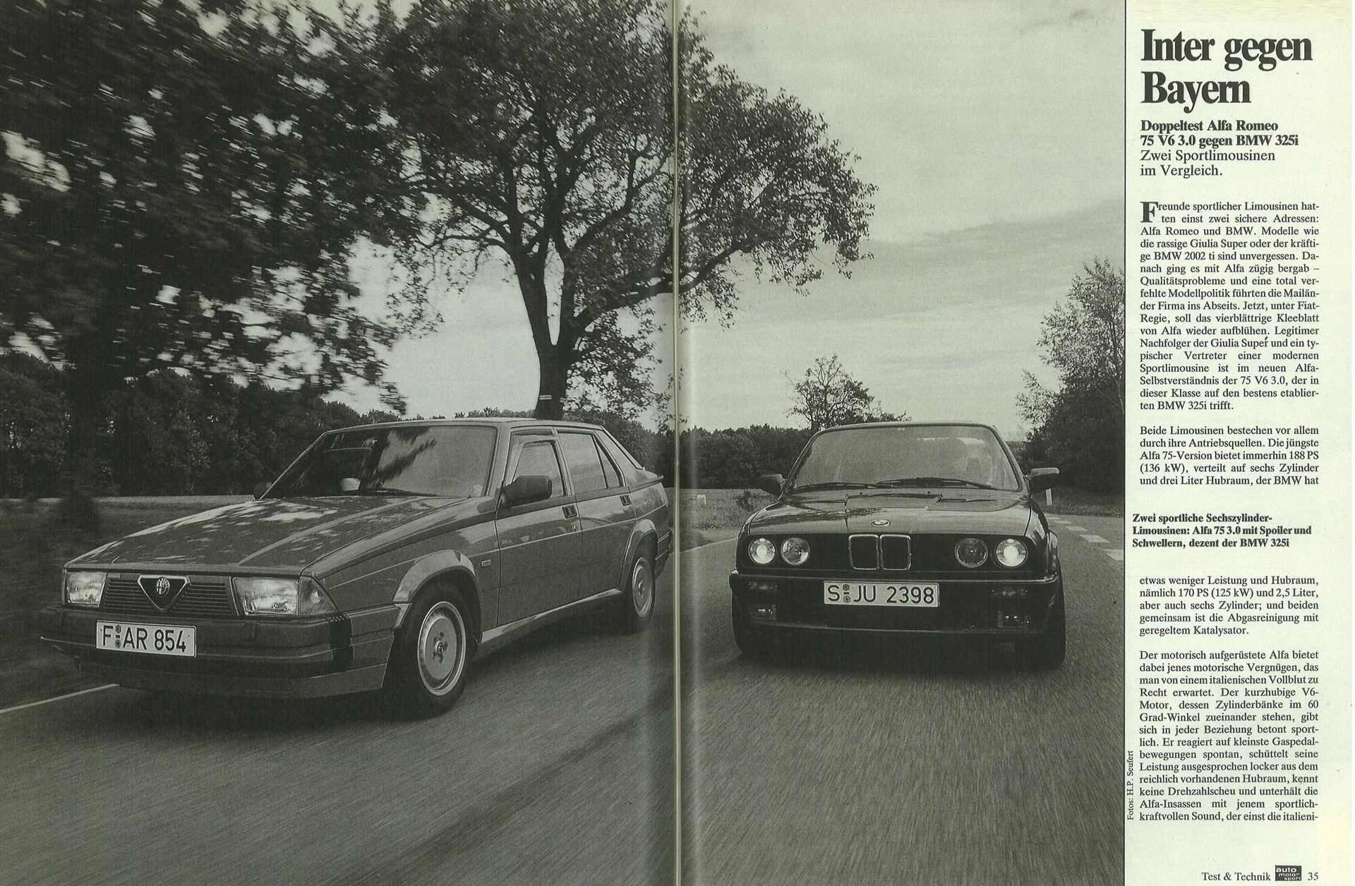 Alfa Romeo 75 30 Vs Bmw 325i Auto Motor Und Sport 261987 Drive2