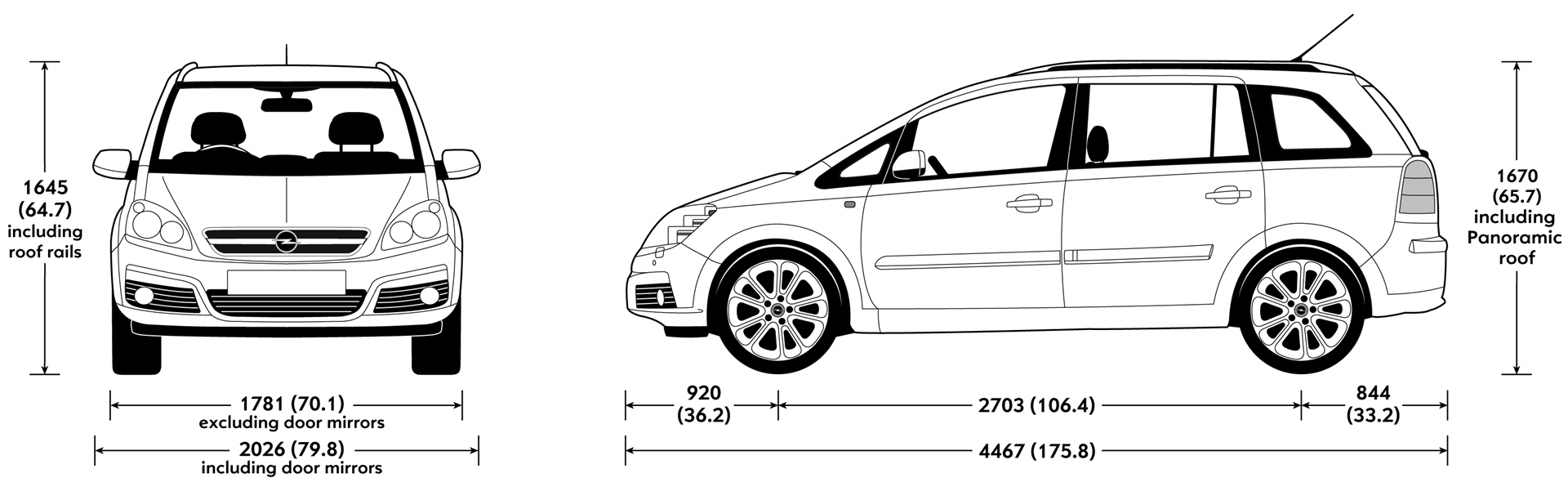 Длина опель. Опель Зафира б 1.8 габариты. Opel Zafira, 2008 габариты. Габариты Опель Зафира 2008 года. Опель Зафира б ширина кузова.