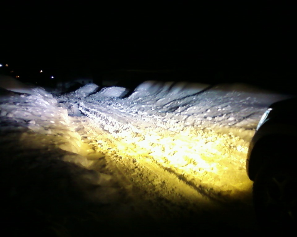 ПТФ. Тонировка в желтый цвет — Mitsubishi Pajero (4G), 3 л, 2013 года ...