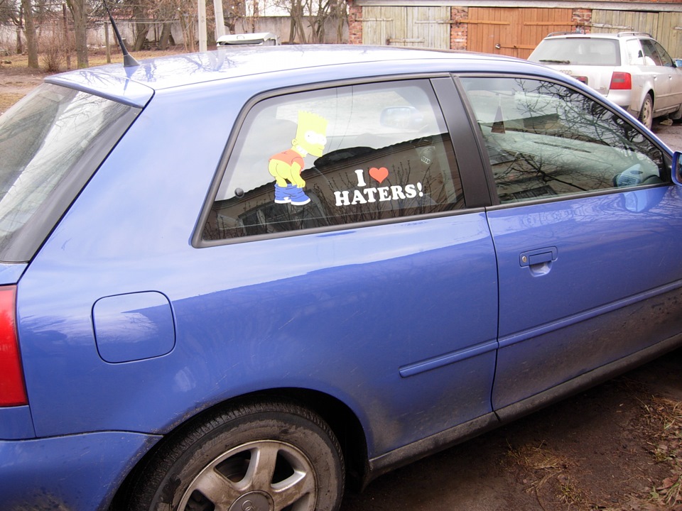 Наклейка — Audi A3 (8L), 1,6 л, 1998 года | прикол | DRIVE2