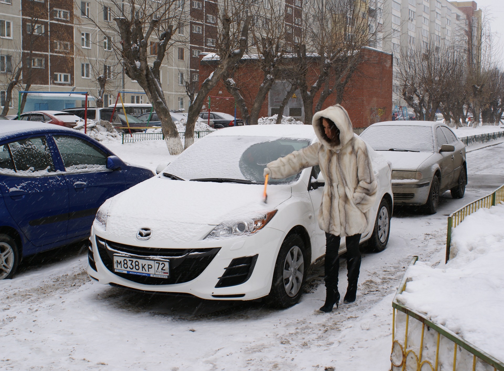 Зимняя Mazda — Mazda 3 (2G) BL, 1,6 л, 2010 года | фотография | DRIVE2