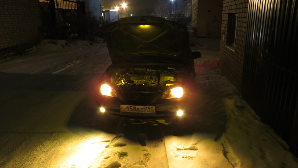 Подсветка под капотом (подсветка двигателя) — Hyundai Elantra (3G), 1,6 ...
