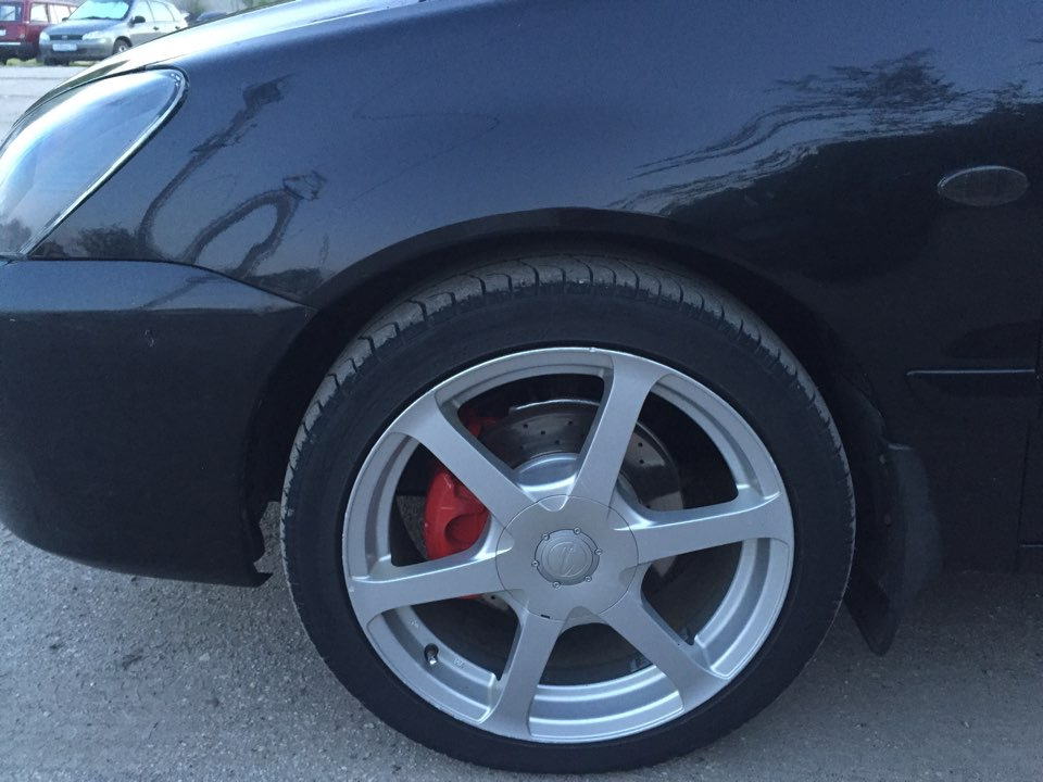 №53. Колхоз в студию! Суппорта в красный) — Mitsubishi Lancer IX, 1,6 л ...