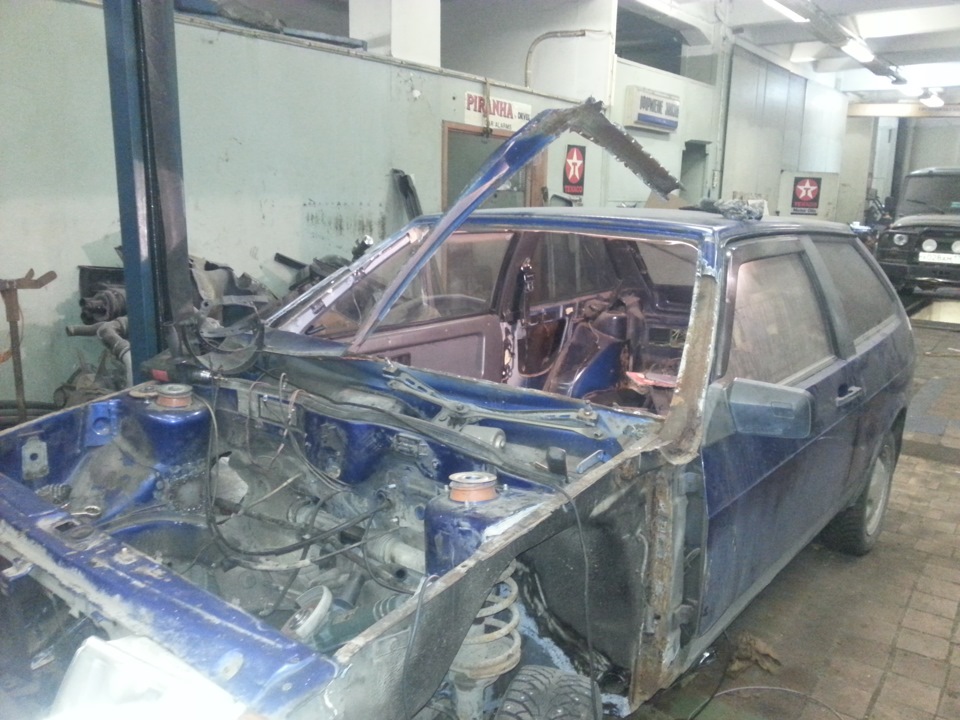Ремонт лобовой рамки. — Lada 21083, 1,5 л, 1997 года | кузовной ремонт ...
