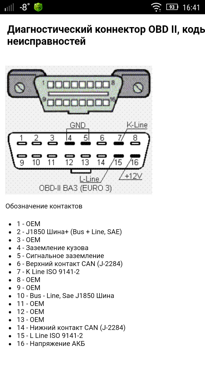 Нумерация ошибок OBD2 -схема - Elm -obd2 компьютерная диагностика автомобилей