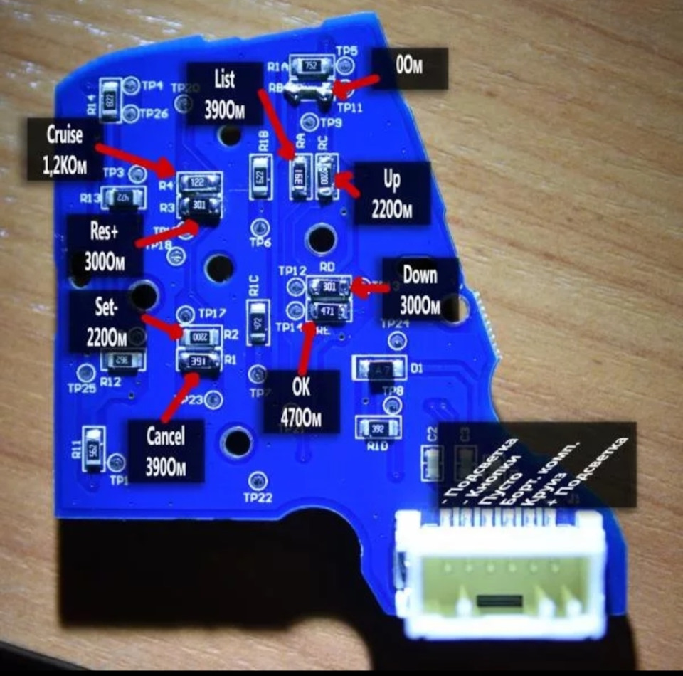 Перепайка кнопок круиз солярис 2